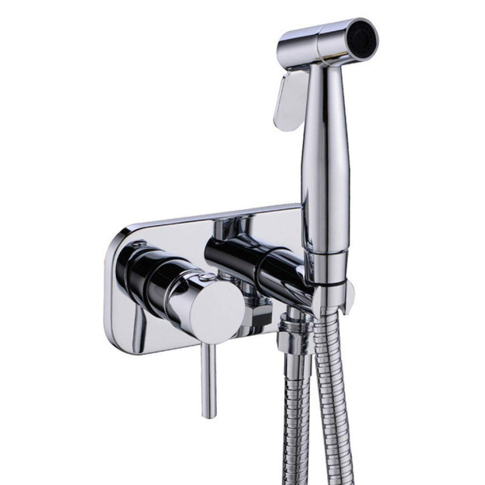 Brass Toilet Hot Cold Bidet Spray Handheld Bidet Diaper Set Bathroom Shower Set Sprayer Jet Douche Kit Chrome