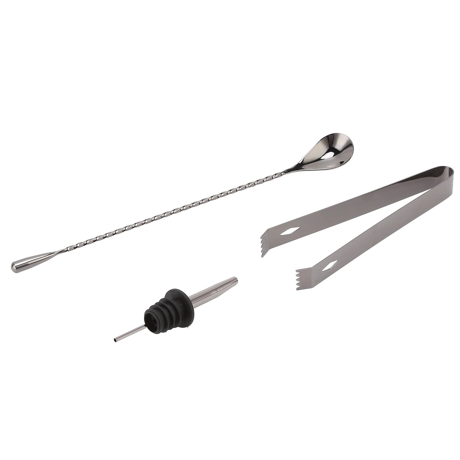 Juego de 11 cocteleras de acero inoxidable con colador de hielo, colador de cócteles, colador para cócteles, filtro (gris)