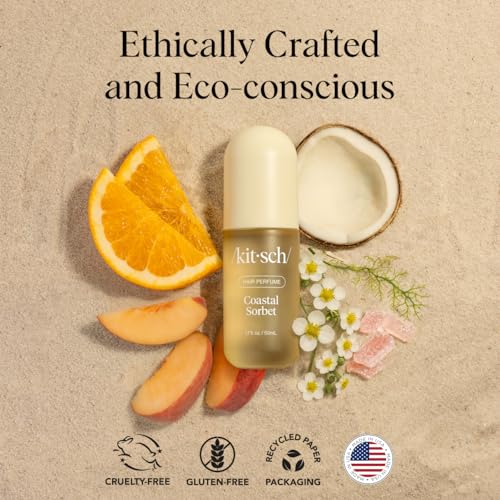Image of Kitsch Hair Perfume for Women- Coastal Sorbet | Clean, Deodorizing & Patented Odor-Eliminating Technology Hair Spray & Body Mist- Freshen Hair, Body & Pillows- Orange Zest & Creamy Coconut Scent- 50mL