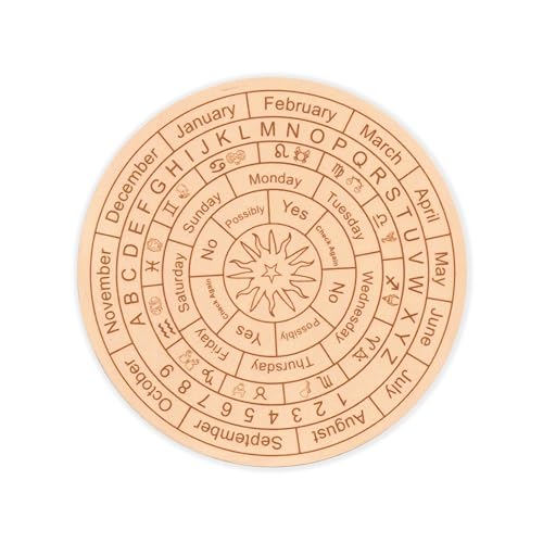 Image of Vastu Brown Dowsing Board | 6 Inch | Metaphysical Message Board for Witchcraft with Brass Pendulum (Pendulum Assorted) Acrylic Divination Board | Pendulum Dowsing Board
