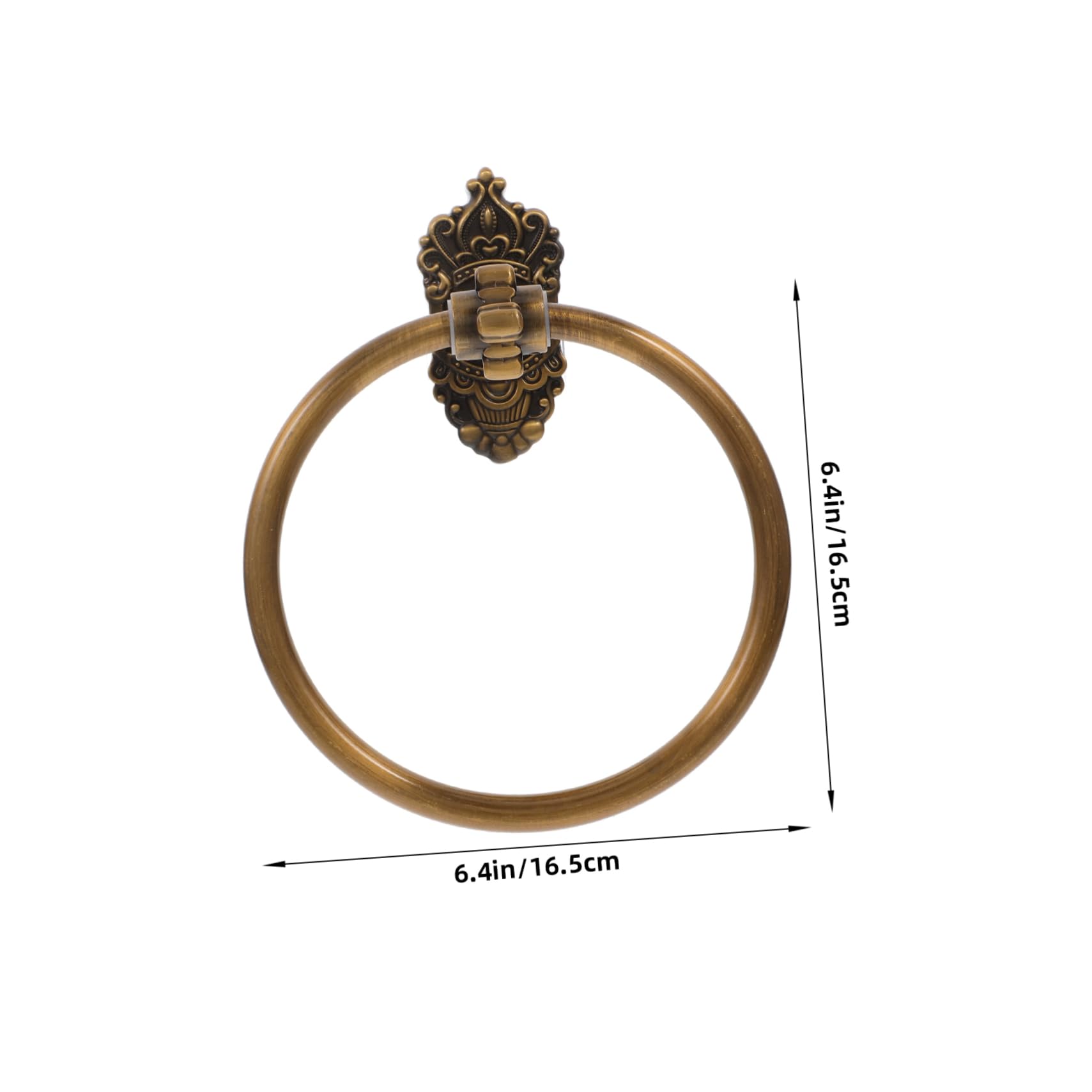 Homoyoyo Toallero Elegante Dorado de Montaje Redondo en Aluminio Pared Aro Diseño Ahorro de Espacio y Baño y Cocina