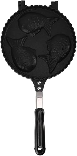 Sartén para hacer gofres de pescado, 3 compartimentos de doble cara en forma de pez, sartén Taiyaki para el hogar, cocina, fiesta, postre disponible en Yaxa Venezuela