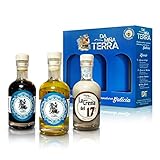 Da miña terra - Caja/Pack 3 licores tradicionales 200 ml - Pack ' Alta graduación ' - Licor cafe + Licor de hierbas + Crema de orujo