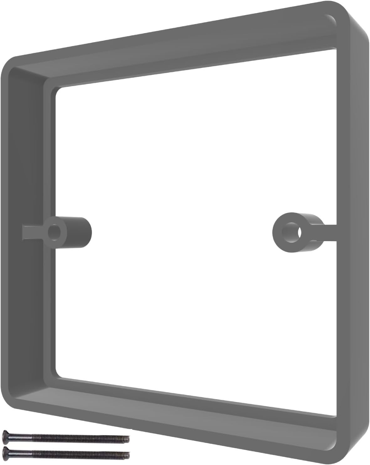 1-Gang Socket Extender 20mm Wall Box Spacer – Single Electrical Back Box Extension for Sockets, Tiled MDF or Panelled Walls Mounting Frame (Grey)