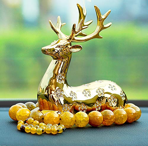 地元の暴君ゴールドカー室内装飾装飾鹿クリエイティブハイエンド男性と女性車アロマセラピーカーアッパーセンターコンソール装飾用品