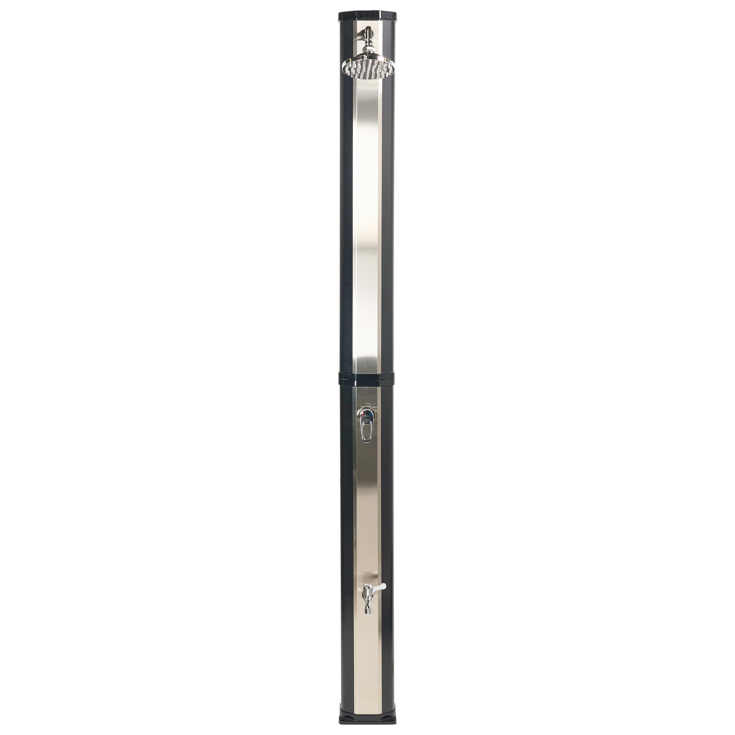 Beliani Ducha Solar Independiente de Exterior PVC con energía Solar Negro Tuxpam
