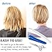 Hair Cutting Scissors, Hair Cutting Kit Women, DIY Home Hair Cutting Tools for Bangs Cutter, Layers, and Split Ends, Scissors for Cutting Baby Hair(Set of 3) Color Blue