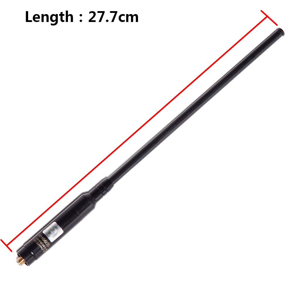 Rh-660s SMA Femmine 144 / 430Mhz Dual - Band SMA-F Alto Guadagno Telescopico Antenna Per Kenwood Baofeng Puxing Walkie - Talkie