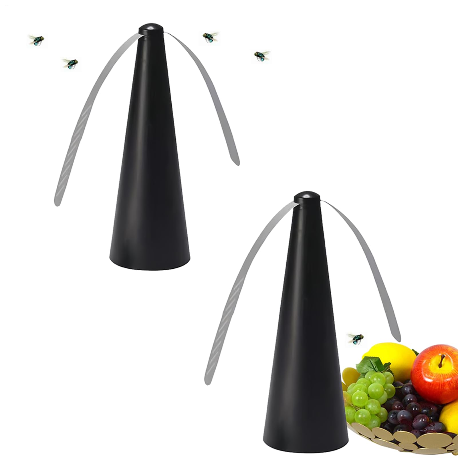 2PCS Fly Fans for Tables, FlyRepellent Fan with SoftBlades, Portable USB