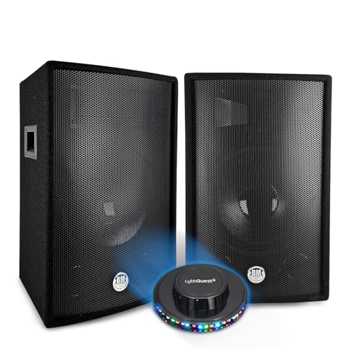 Paire d'enceintes Passives BM Bmsonic BMS12-2 x600W Peak, 1200W Max. -Sono Bass Reflex Trapézoïdal 2 Voies 12