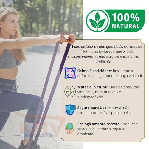 Super Band Elástico Para Exercícios Faixa Elástica Resistencia Preto Médio Qualidade Premium (Média)