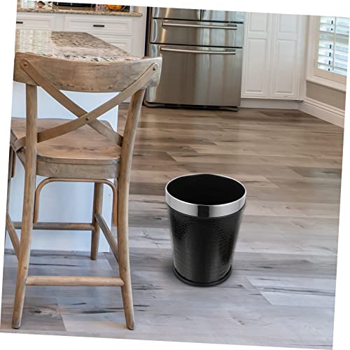 Caneca de basura rectangular negra Happyyami miniatura 6