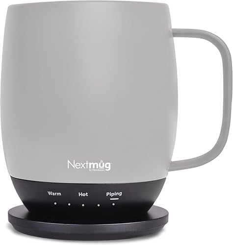Nextmug - Taza de café autocalentable con control de temperatura (almendra, 14 onzas)