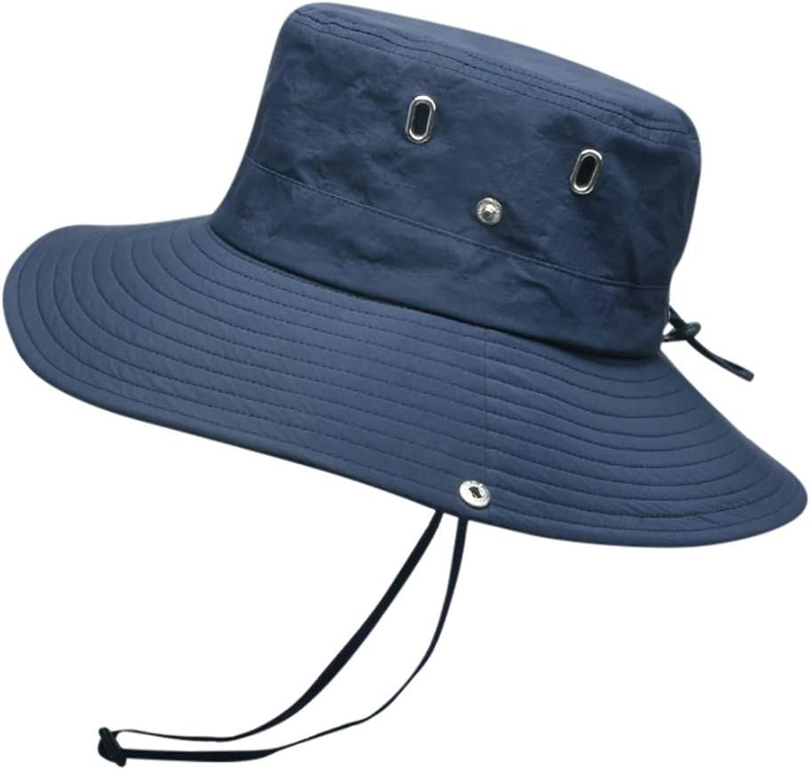 Sun Hat for Men and Women, Wide Brim Breathable Lightweight Foldable Adjustable Strap for Fishing, Hiking, Beach
