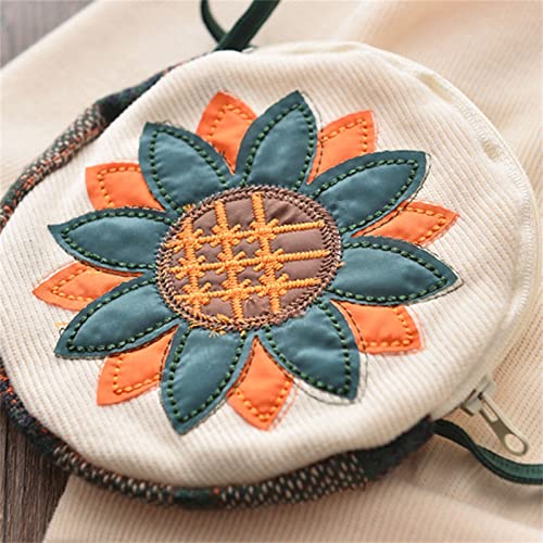 sfdgfhyf Children Clothing for Autumn Kids Babys Toddlers Girls Spring Winter Plaid Knit Sweater Thick Long (White, 7-8 Years)3