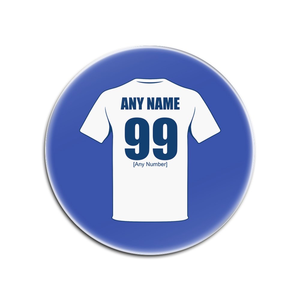 UNIGIFT Personalised Gift - Preston North End Round Glass Coaster (Football Club Design Theme, Colour Options) - Any Name/Message on Your Unique Mat Pad - PNE The Whites Lilywhites Invincibles