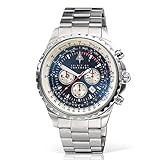 The Bradford Exchange 50th Anniversary ‘Spirit of Concorde’ Chronograph Watch – Official Concorde Men's Chronograph Watch, Featuring Three dials, Date Display and a Spirit of Concorde Logo