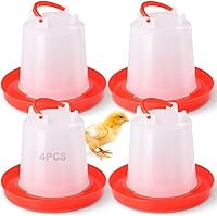 Toyosport 4-Pack 1L Chick Waterer - Safe Anti-Drown Poultry Drinker with Handle for Chickens, Ducks, Turkeys in Chicken Coops