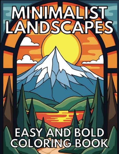 Minimalist Landscapes - Easy and Bold Coloring Book: Beautiful Minimalistic Scenic Art Coloring Pages, Great Gift Idea image 2