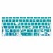 Case Star Ocean series Aqua Blue Keyboard Silicone Cover Skin With The Seaweed And Fish Pattern for Macbook 13 Unibody / Macbook Pro 13 15 17 + Case Star Cellphone Bag