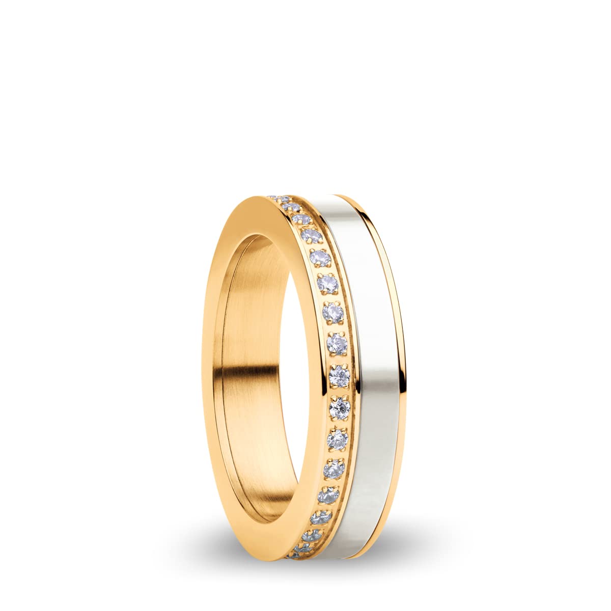 BERING Anillo para mujer en oro brillante - Colección Arctic Symphony con acero inoxidable - Ebro