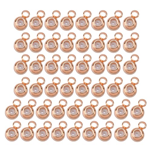 50 cuentas espaciadoras, accesorios para la fabricación de joyas, topes, perlas fáciles de enhebrar, para joyas, estructura de latón