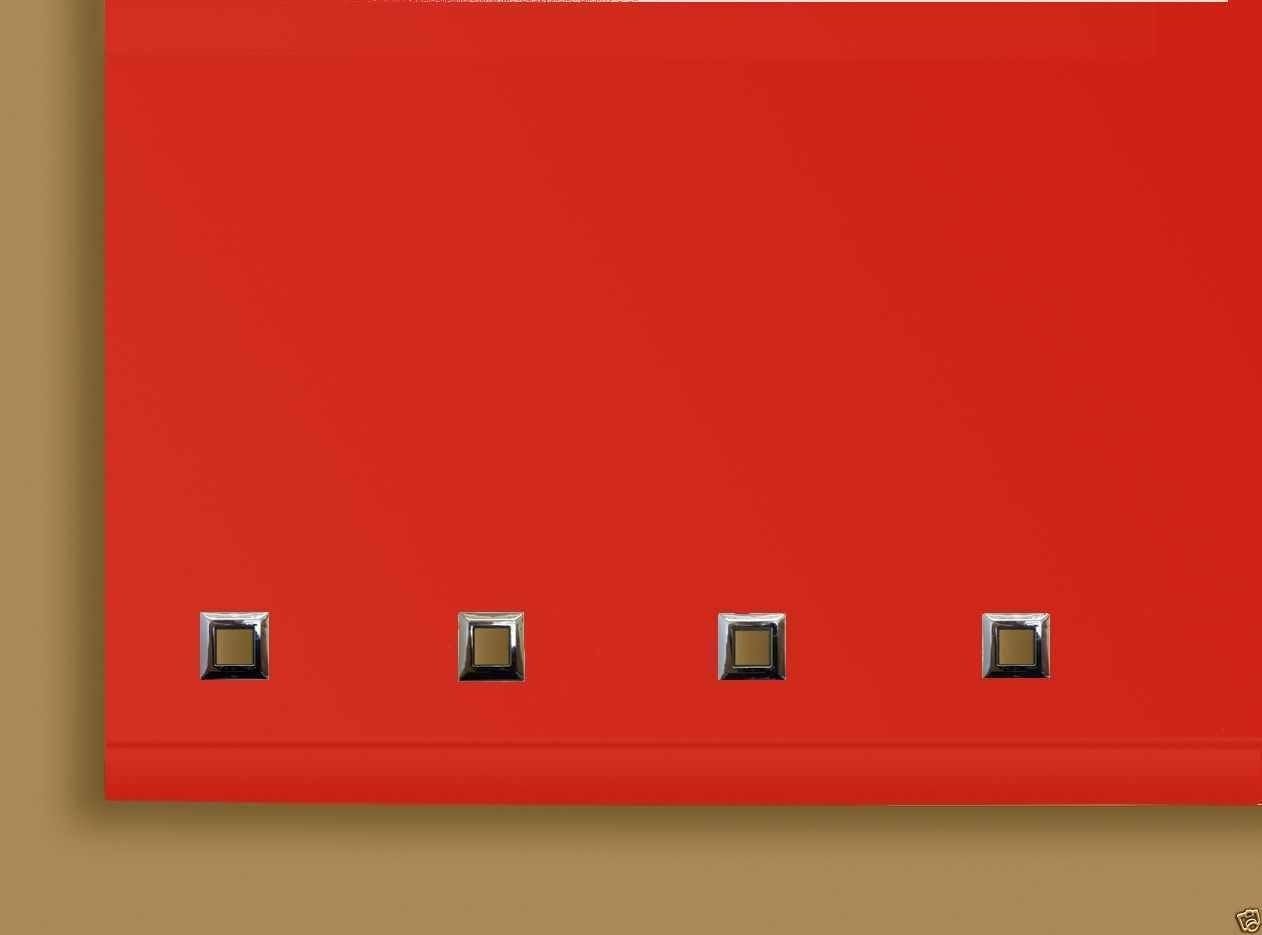 fine star ROLLER BLIND BLINDS CHROME SQUARE EYELET EDGE TRIMABLE WITH FITTING RED (WIDTH 120CM (47") X DROP 160CM (63"))