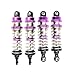 NIDUNO 1set pour 124019 124018 1/12 RC Mise à Niveau de Voiture Pièces d'amortisseur en métal et arrière Amortisseur Amortisseur Accessoires de Rechange (Couleur : Violet)
