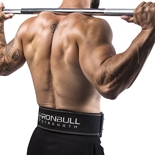 Iron Bull Strength Powerlifting Belt - 10Mm Double Prong - 4-Inch Wide - Heavy Duty For Extreme Weight Lifting Belt (All Black, Medium) #TOP4