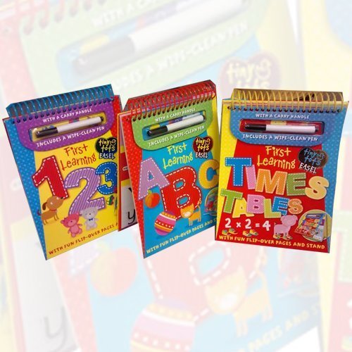 Tiny Tots First Learning 3 Books Bundle Collection (Tiny Tots First Learning 123 - Explorers,Tiny Tots First Learning ABC - Explorers, Tiny Tots First Learning Times Tables - Explorers) Spiral-bound