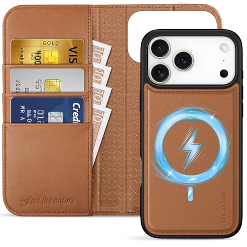 Amazon.co.jp: SHIELDON iPhone 17ProMax 対応 手帳型ケース 2in1分離