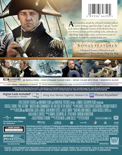 Image of Master and Commander: The Far Side of the World - 4K + Blu-ray + Digital