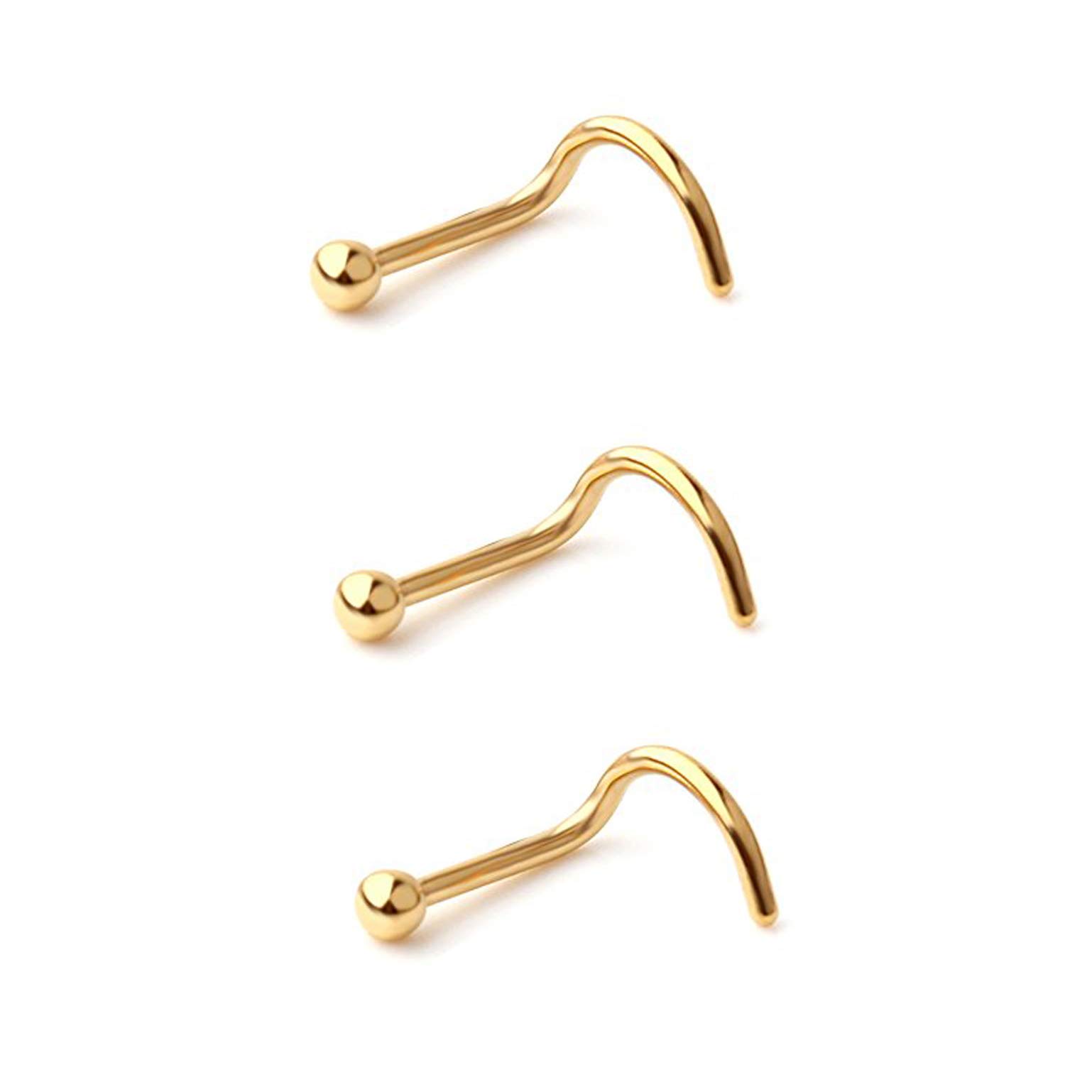 PeenZone 18k Gold Plated 92.5-925 Sterling Silver Nose Pin Combo Set for Women Girls (B07WKWHXTP) Amazon Price History, Amazon Price Tracker