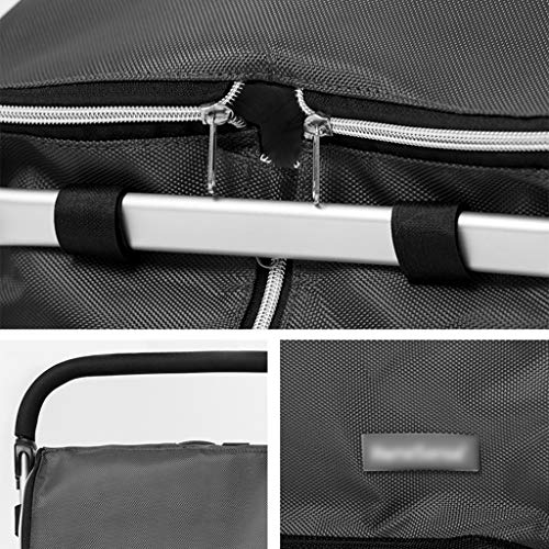 Shopping Trolley Foldable Three-Speed Telescopic Foldable Aluminum Shopping Cart The Whole Family Can Use Shopping Bag Detachable #TOP3