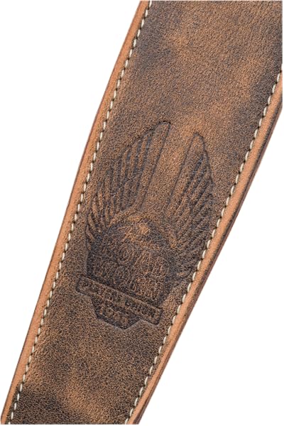 Fender Road Worn Leather Guitar Strap, Stocking Stuffers, Guitar Accessories, 2in, Brown - image 2