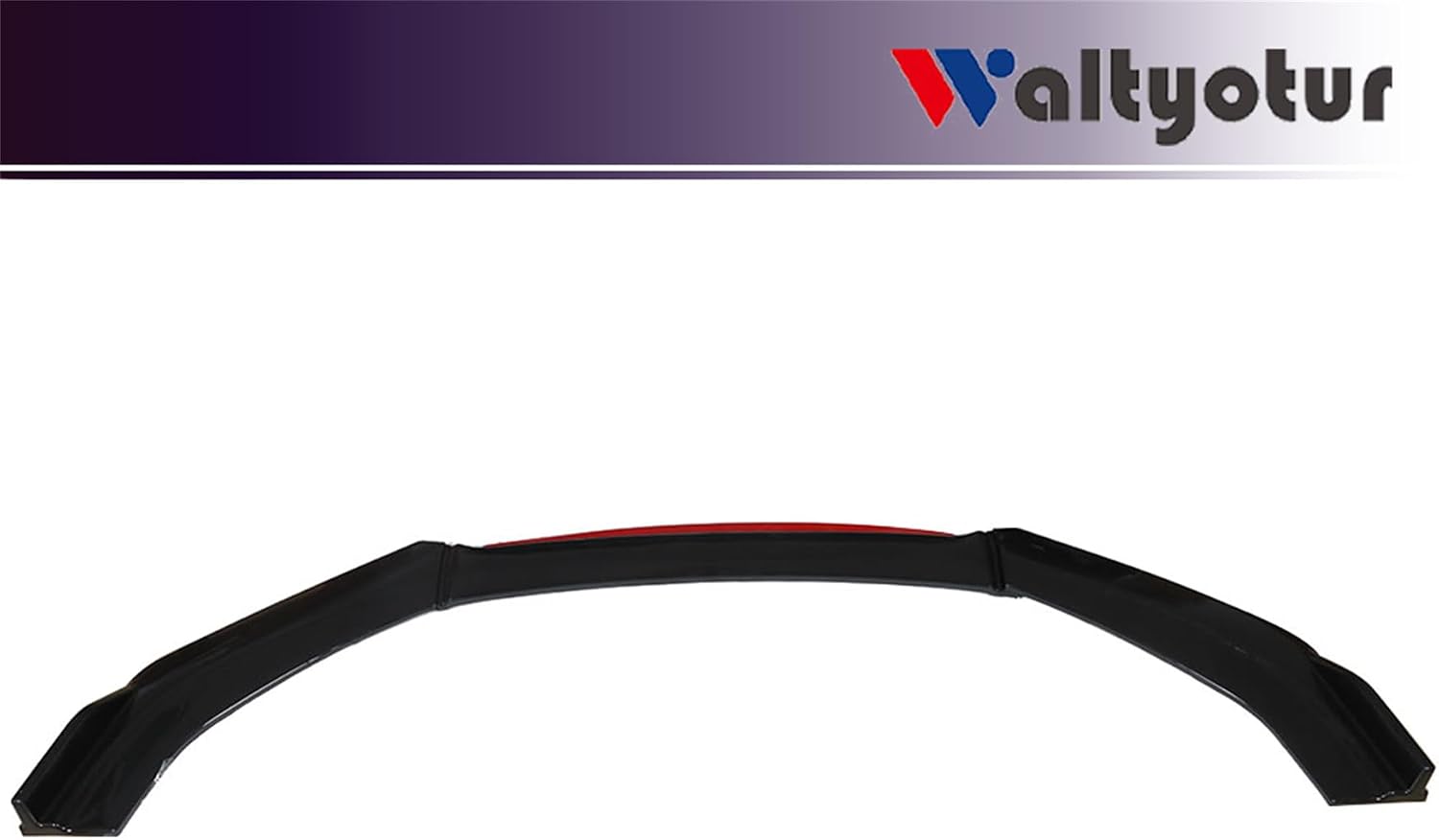 waltyotur Universal Car Front Bumper Lip Red 2 Layer Lip Matte Spoiler Splitter Protector