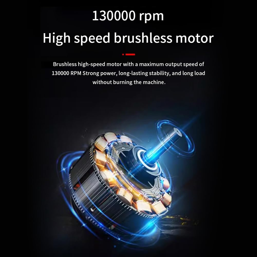 TsoLay X3 Mini Turbo Violent Fan 130 000 /Min Puissant Ventilateur LED Fan 52 + M/S Moteur Sans Balais pour Clavier Nettoyeur de Voiture