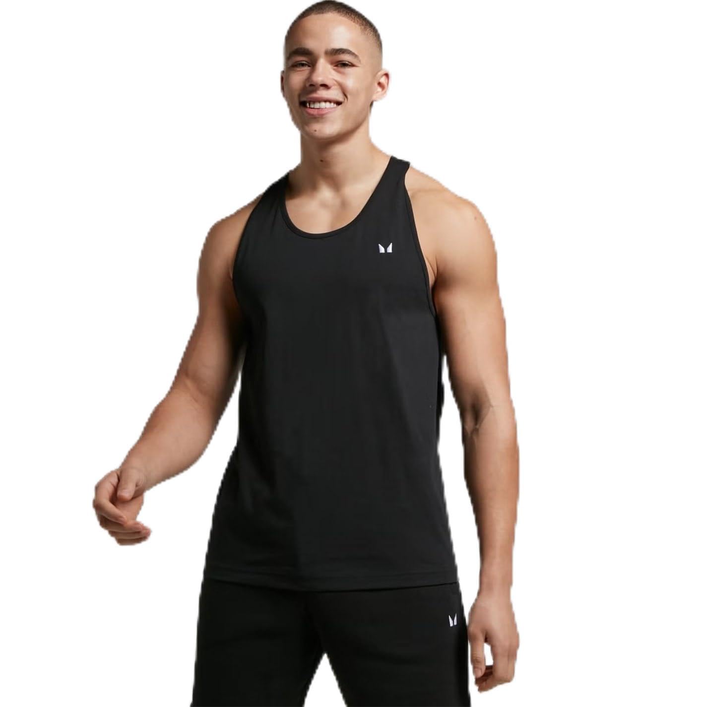 Myprotein Men's Cotton Performance Gym Vest - Black - Large