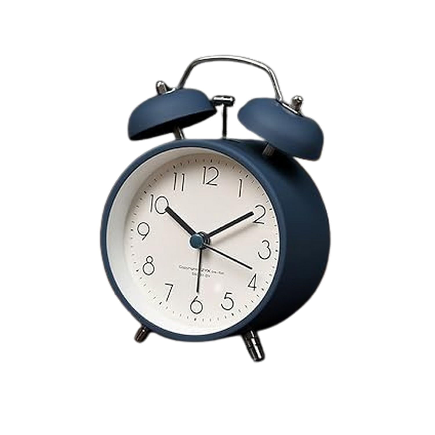 RENARSH Vintage Twin Bell Analogue Table Alarm Clock with Night LED Light | Ideal for Students and Kids Bedroom (Twin Bell Matt Blue Clock Small)(Blue)-image-10