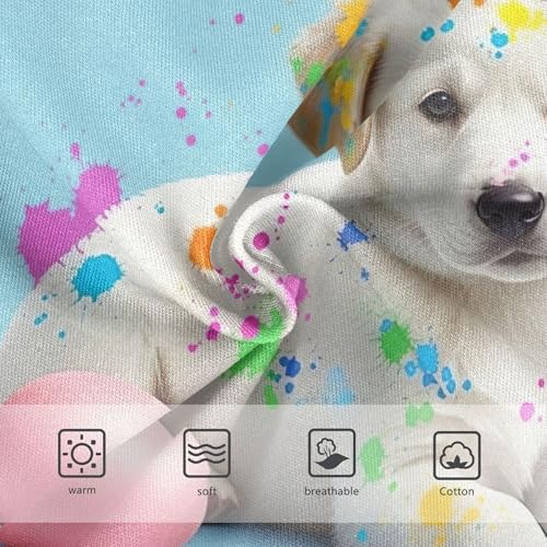 Playful Puppy White Colorful Blue Cute Panties Girl Toddler Underwear Floral Cotton Stylish Briefs Girls Undies 2t3