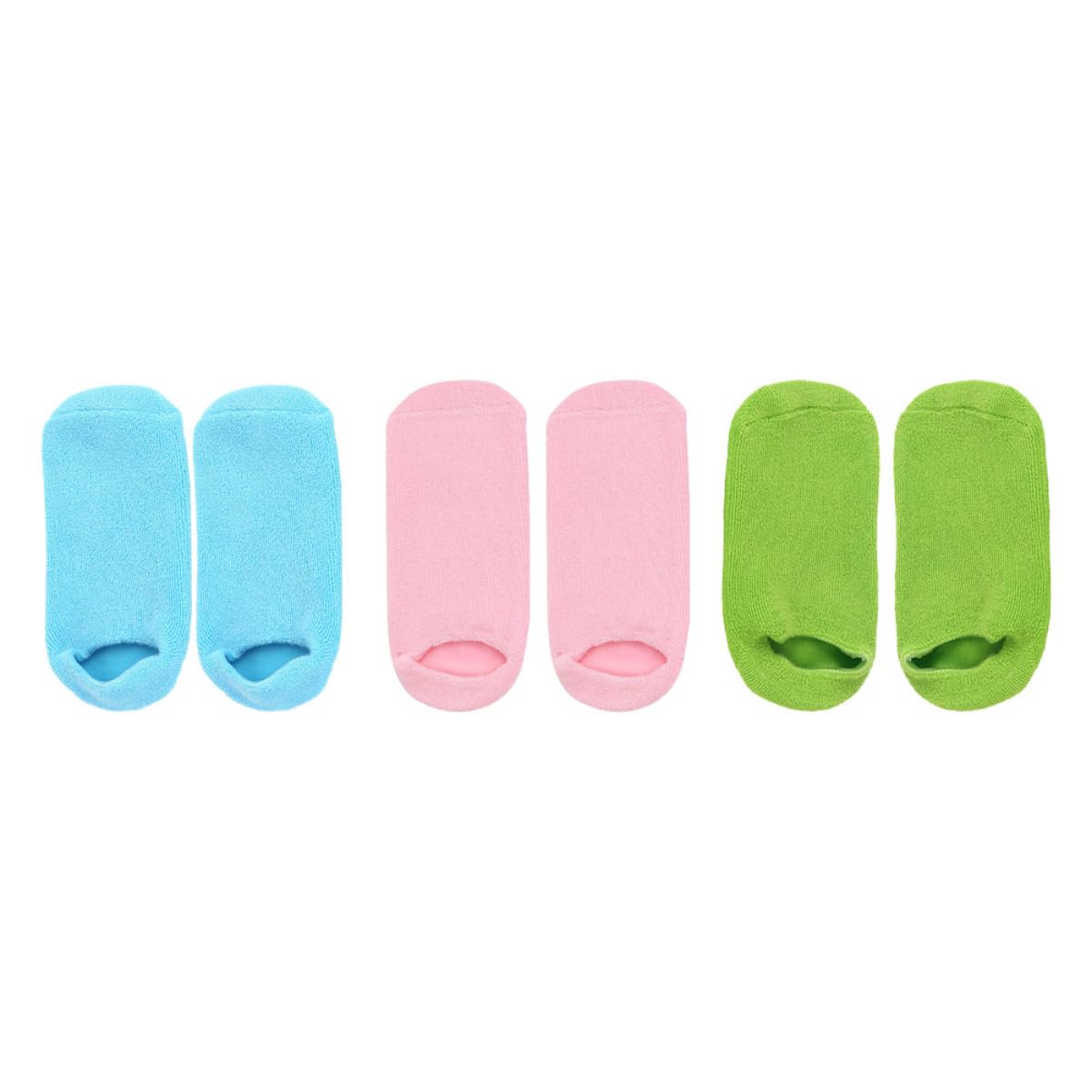 HAKIDZEL 3 Pairs Beauty Salon Foot Caring Socks Moisturizing Athletes Foot Treatment Feet Masks Dry Heel Socks Spa Socks for Salon Pedicure Skin Foot Soak Foot Masks Cotton-Spandex