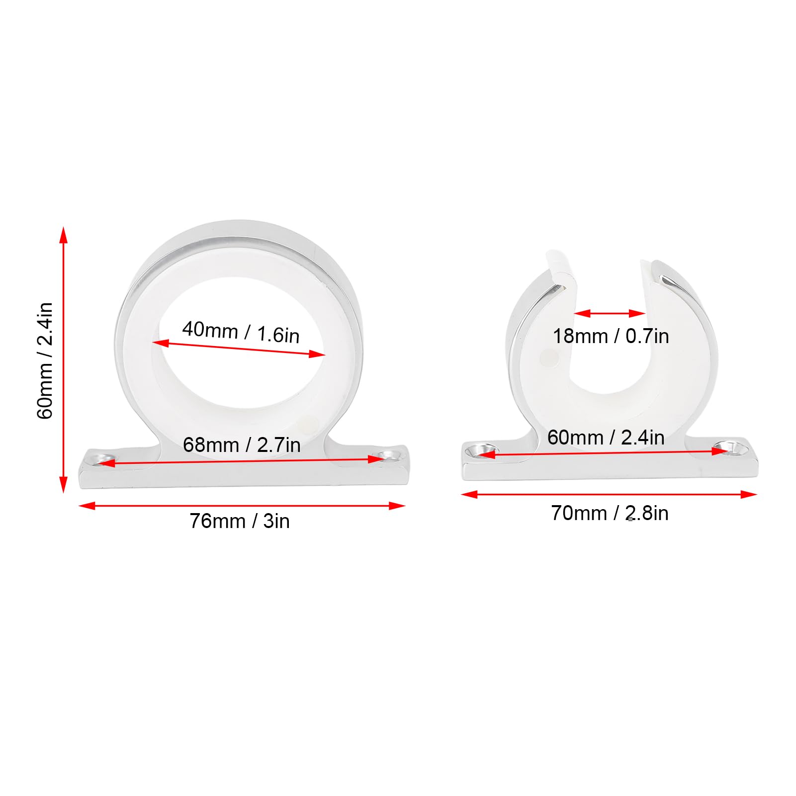 Single Rod Rack Set Aluminum Alloy Anodized Finish Multifunctional Secure Support Flexible Installation for Wood Metal