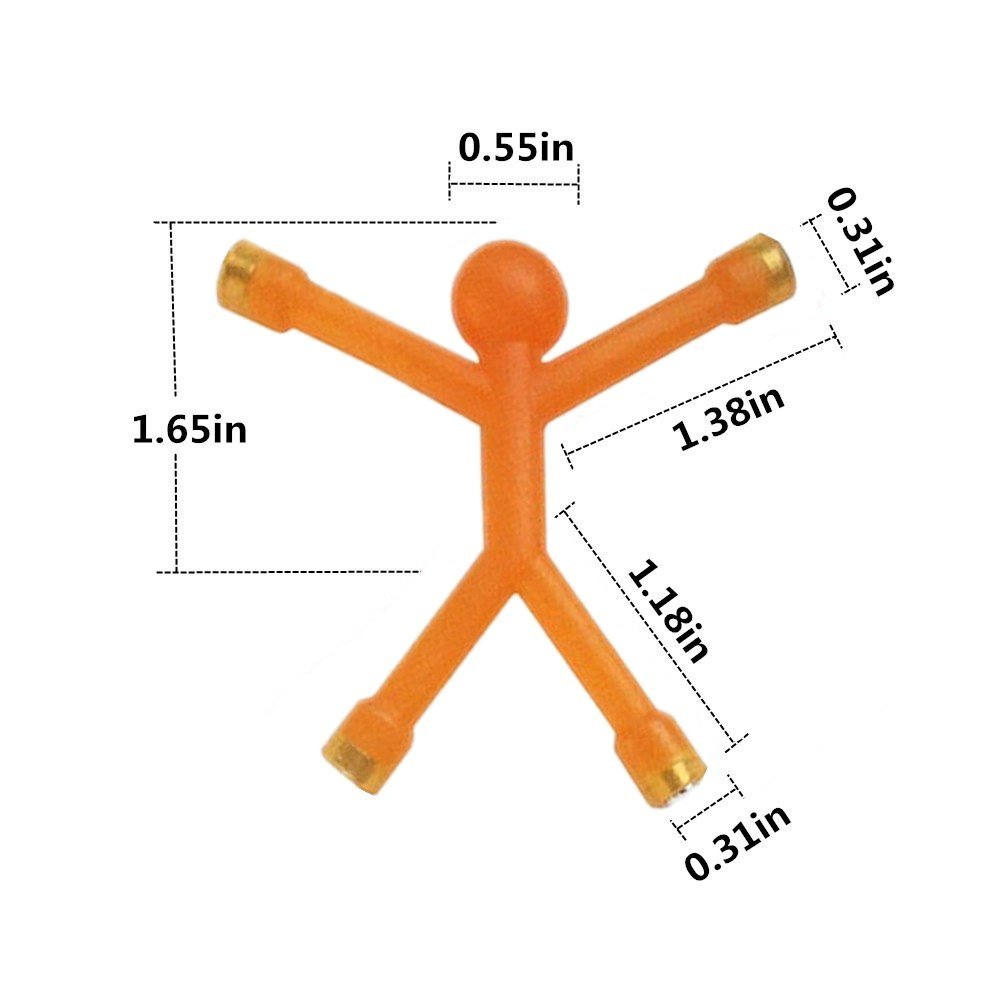 AUAUY Man Magnetisch Speelgoed - 10 Kleurrijke Flexibele Koelkastmagneten Voor Kinderen, Grappig Cadeau Voor Thuis, Kantoor En School