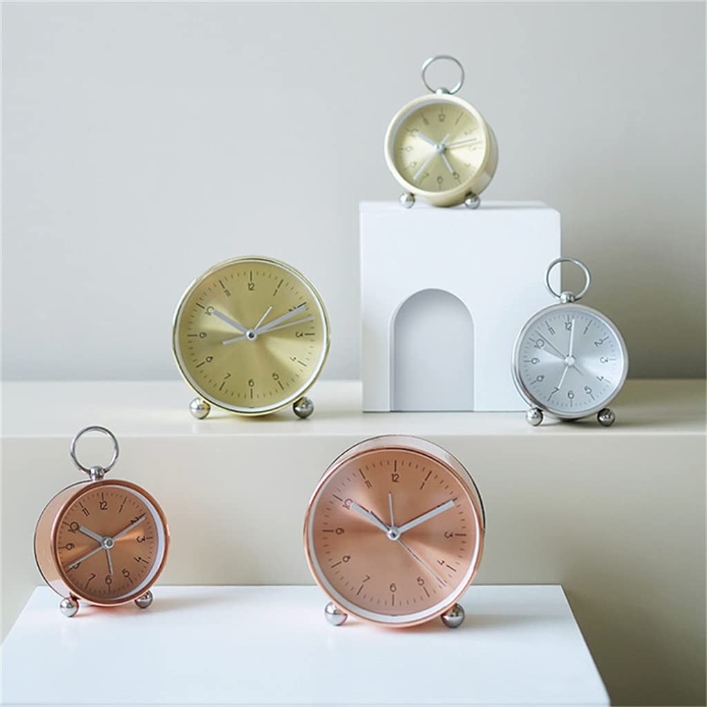 Reloj Despertador Creativo nórdico para niños, Estudiantes, Dormitorio, mesita de Noche, Reloj Oficina, Escritorio, silencioso, decoración para el hogar y la Sala Estar(1-Pack)