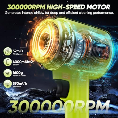 Image of SakerPlus Cordless Leaf Blower, Brushless Air Blower with Extended Nozzle