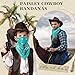Blulu 6 Pcs Duck Blue Neon Color Cowboy Bandanas for Men Women Assorted Paisley Pattern Handkerchiefs 22 x 22 Inch Kids Headwrap Scarfs