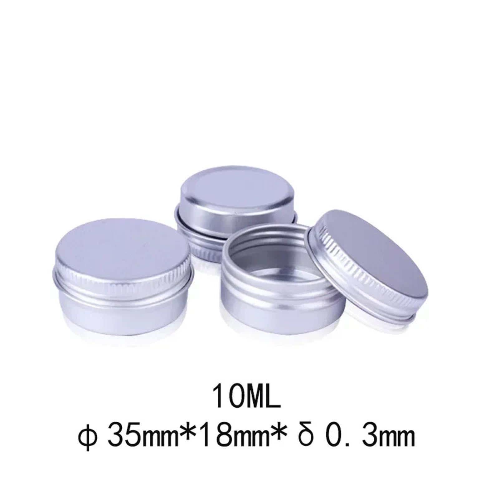 Kleine Dosen mit Deckel, Aluminium-Blechgläser, 38 Stück, 5, 10, 15, 20 Gramm, Leere Kosmetikbehälter, runder Schraubdeckel for die Kerzenherstellung, ml | 10ml