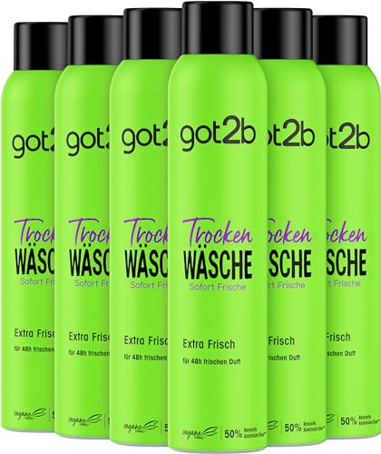 got2b Schwarzkopf - Champú en seco para ropa en seco (6 x 200 ml), champú seco con efecto fresco instantáneo, champú seco sin residuos, con aroma a brisa tropical de 48 horas
