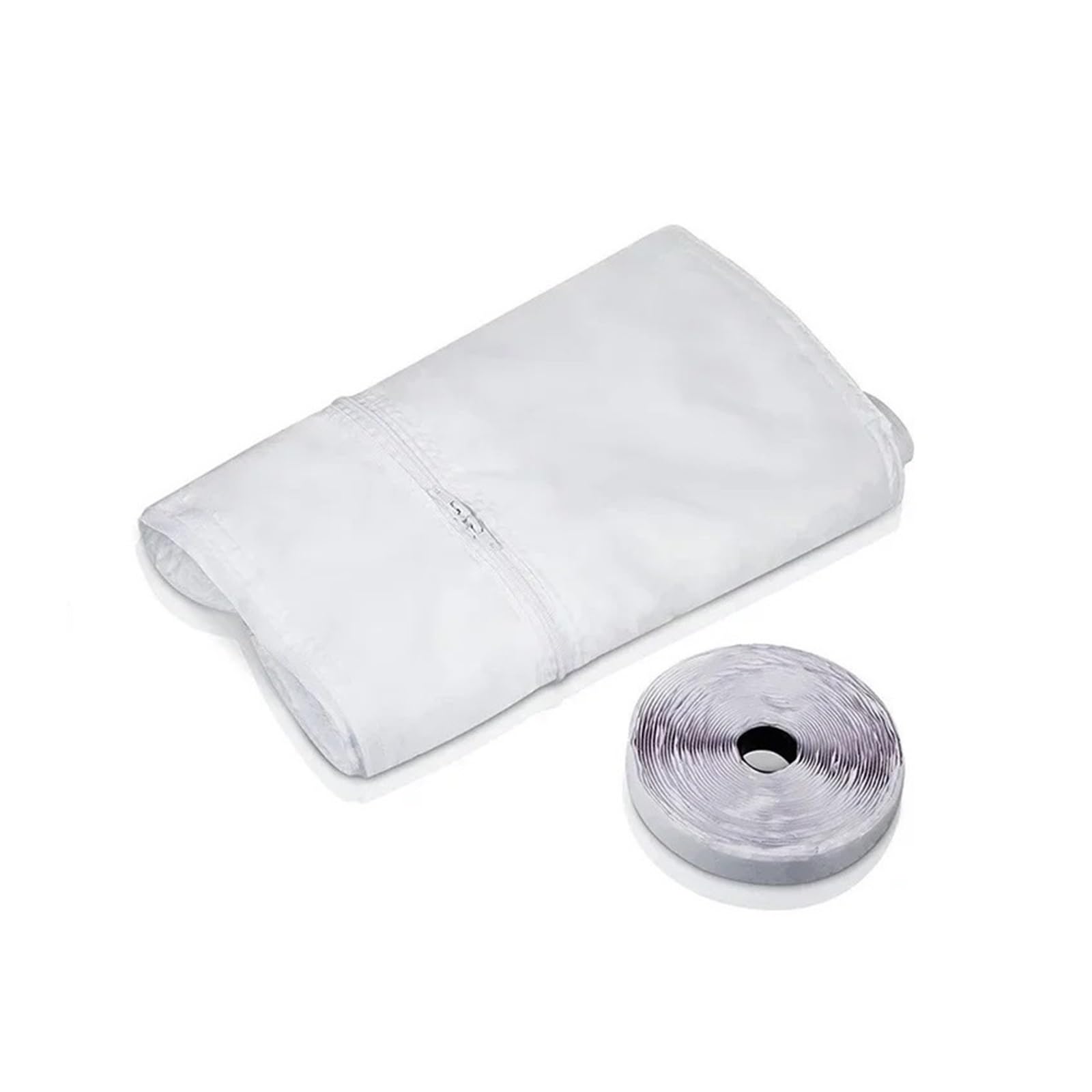 Koesrxnqw One Color Air Lock Window Seal For Portable Conditioner Flexible Cloth Sealing Plate With Zip And Adhesive Fast All Weather Protection(400Cm)