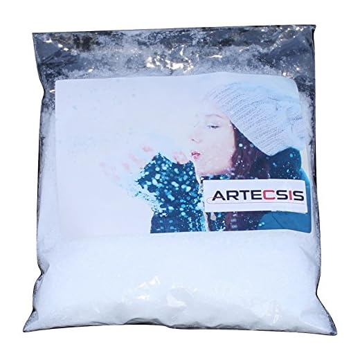ARTECSIS Nieve Decorativa Artificial, 1 litro De Nieve Falsa para Decoración Navideña, Fabricación De Modelos, Escaparate, Decoración Y Bricolaje.